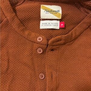 Tracksmith Men's Casual Button Down in Rich Brown